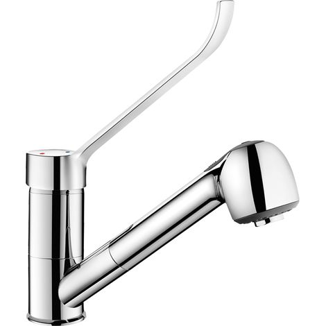 Delabie EHM med. Bereich Schwenkauslauf H105mm, Auszugbr.,Hygienehebel