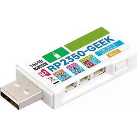 RP2350 GEEK RP2350A Chip LCD de 1,14 pulgadas, resolución de 240x135, 65.000 colores, SWD/UART/I2C para OpenOCD/CMSIS-DAP (1/5)