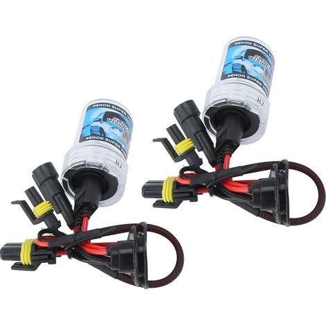 Ampoules xénon 6000K 12V/55W pour phares de voiture, haute luminosité avec ballast H7 (1/5)