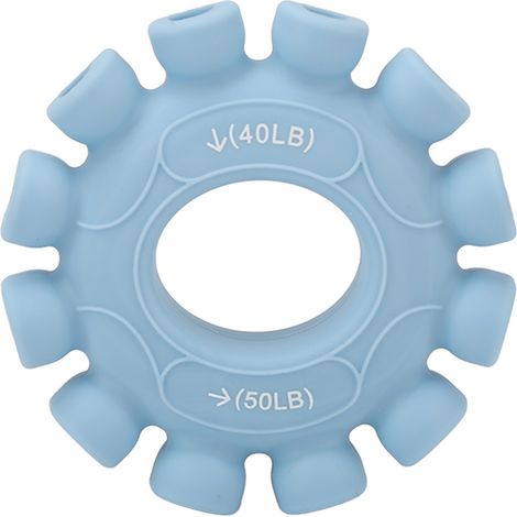 Anneau d'exercice flexible en silicone antidérapant, renforceur de préhension pour décompression, bleu clair 40-50lb (1/5)