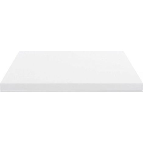 Piano lavabo rettangolare truciolare bianco 80x48x4H