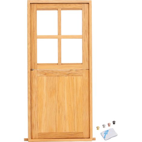 Porte miniature en bois 1:12 pour maison de poupée, meuble non peint, décoration intérieure de poupée, accessoire détaillé pour créations miniatures. (1/5)