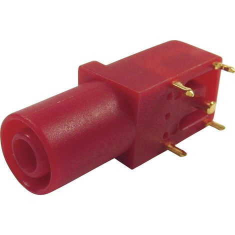 Cliff FCR7350R Sicherheits-Laborbuchse Buchse, gewinkelt Stift-Ø: 4 mm Rot 1 St.