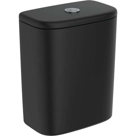 Ideal Standard Tesi - Spülkasten, Anschluss unten, Seide schwarz T3568V3
