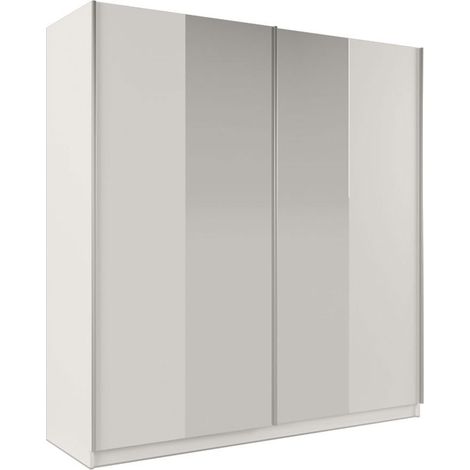 Armario Honolulu 128, Blanco, 210x200x65cm, Puertas de armario: Correderas, Número de estantes: 8