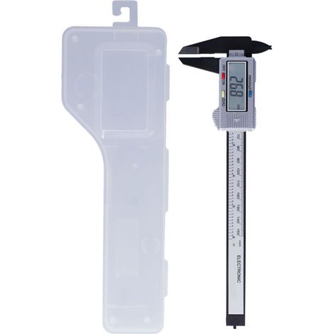 Pied à Coulisse Numérique Électronique 150mm, Écran LCD, Règle, en Fibre de Carbone et Plastique, Outil de Mesure, 150mm 6inch, plastique, 1