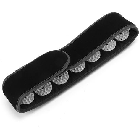 Bandeau massage crânien portable anti-douleur, sangle tête noir pour yoga, fitness et acupuncture, soulagement tension musculaire, accessoire bien-être. (1/5)