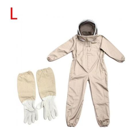 Taille L Tenue d'apiculture - Vêtement d'apiculture - Protection complète du corps - Gants pour débutants
