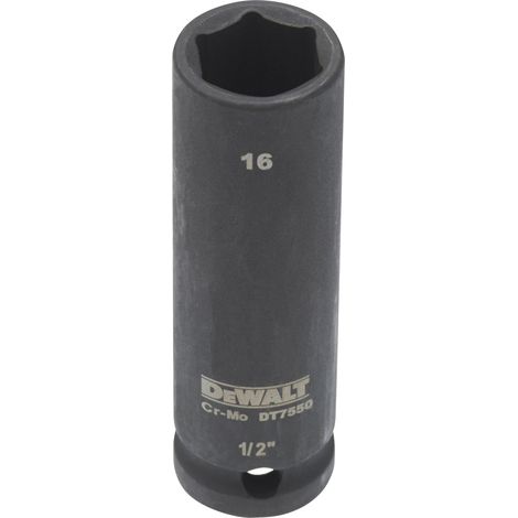 DeWalt Steckschlüssel lang 16 mm 1/2 schlagfest (1/2)