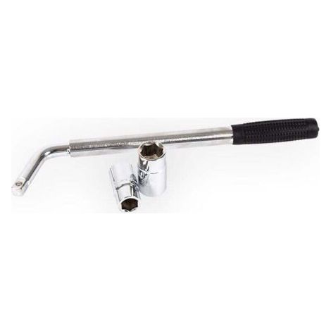 Clé à douille pour roue de voiture - Poignée extensible - Tailles des douilles : 17 mm, 19 mm, 21 mm, 23 mm - Compatible avec tous les véhicules standard