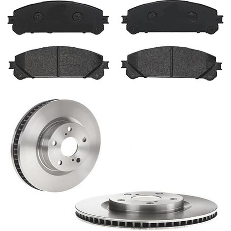 KIT FRENI ANTERIORI compatibile con TOYOTA RAV 4 IV (A4) - DISCHI + PASTIGLIE OEM: P 83 145 , P 83 071 / 18408 /SOSTITUZIONE DIRETTA/BASSA POLVERE/SILENZIOSO