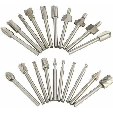 Confezione da 20 punte da taglio in carburo, XU, punte per trapano rotativo Dremel in carburo di tungsteno, prodotto di qualità superiore, durevole e affidabile, materiali selezionati, soddisfazione g