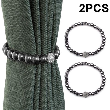 Embrasse À Perles Magnétique - 50 Cm - Pour Rideaux - Lot De 2 (1/5)