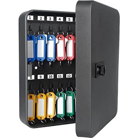 Key Cabinet with Combination Lock Wall-Mounted Key Storage Box-- (1/5)