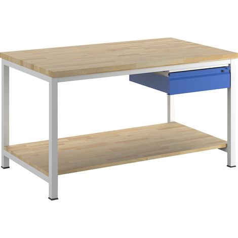 RAU, Établi sur piétement, 1 tiroir taille L, 1 tablette en (1/5)