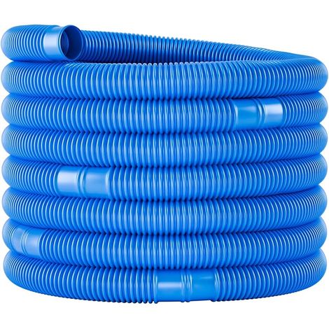 tuyau de piscine bleu 32 mm, 6,6 m pour pompe de filtration, tuyau flexible de haute qualité, tuyau solaire résistant aux rayons UV et au chlore, pour pompe de filtration, bleu