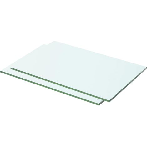 Lot de 2 Panneaux d'étagère  Étagère de Rangement Verre Transparent 60 x 25 cm MCYMH293586 (1/3)