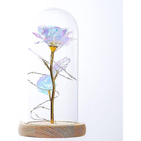 Ewige Rose aus Die Schöne und das Biest, Unendlichkeitsrose unter einer Glaskuppel, ewiges LED-Licht (1/4)