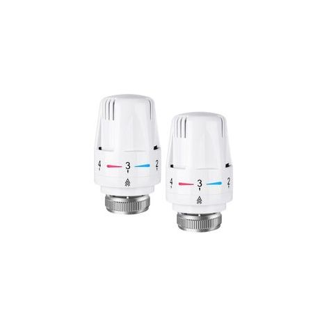 Kit de 2 radiateurs thermostatiques, radiateur thermostatique, raccord M30 x 1,5, compatible avec les thermostats intelligents et les systèmes de chauffage central. (1/5)