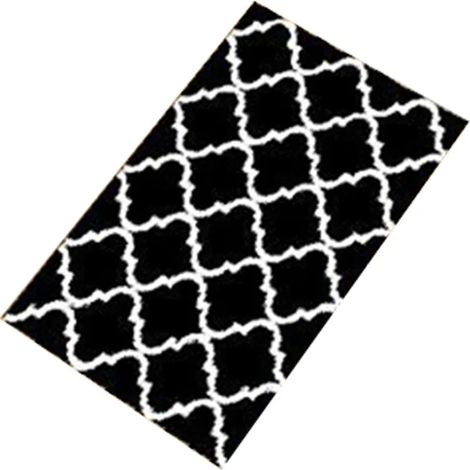 Tapis de Bain Antidérapant Absorbant d'Eau Tapis de Bain - Tapis de Salle de Bain à Séchage Rapide Maison (Lanterne Noire, 4060) (1/5)