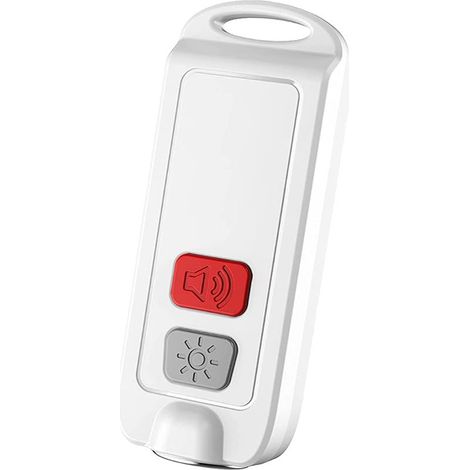 130dB Alarme de sécurité personnelle, Alarme d'autodéfense Lampe de Poche LED d'urgence Rechargeable pour Femmes (Blanc, 1 Paquet) (1/5)