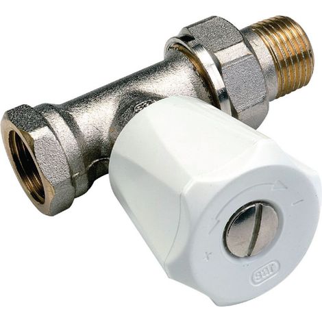 Comap – Robinet droit à visser tube fer 26x34 – Filetage 1' femelle – Simple réglage – Non thermostatisable – Installation facile sur radiateurs