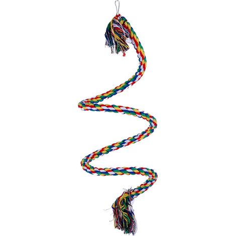Perchoir Corde Perruche Escalade Ficelle pour Calopsitte/Inséparables Petit Moyenne Oiseaux, 200cm