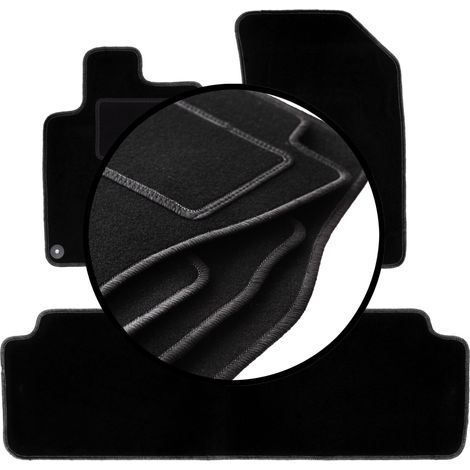 Juego de alfombrillas de terciopelo para: Peugeot 407 coup茅, sed谩n, familiar, SW (2004-2011) (1/5)