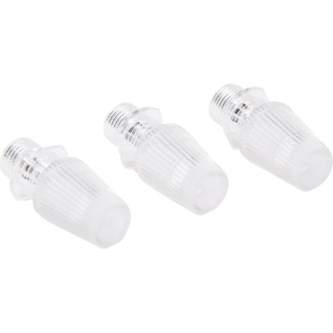 Lot de 3 serre-câbles en plastique pour douilles avec filetage 10 x 1, couleur transparente