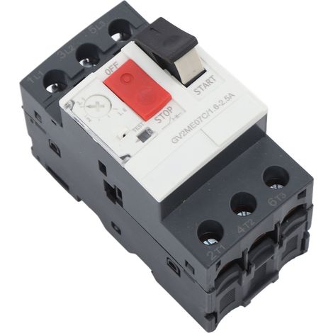 Disjoncteur moteur, démarreur moteur, interrupteur de protection, 690 V CA, bouton de démarrage manuel, protection contre les surcharges, montage sur rail, GV2-ME07C 1,6-2,5 A (1/5)