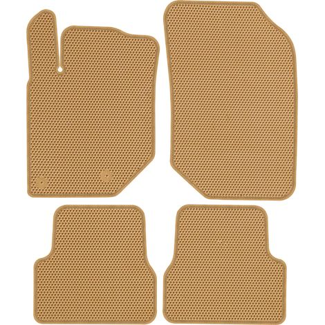 Peugeot 208 II (essence) à partir de 2019. Tapis de sol dédiés - EVA HONEYILL BEIGE (1/5)