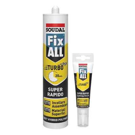 ADESIVO SIGILLANTE 'FIX ALL TURBO' SOUDAL 290 ml - Bianco