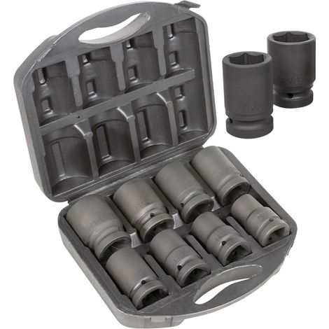 JUEGO DE VASOS DE IMPACTO PARA MULTIPLICADORES DE PAR 1” ALTA RESISTENCIA, 8 pzs (1/4)
