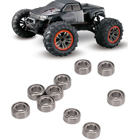 10 Pièces Roulements à Billes RC 10x5x4mm Acier pour Modèles ZD Racing 10421 S, Kit Accessoires (1/5)