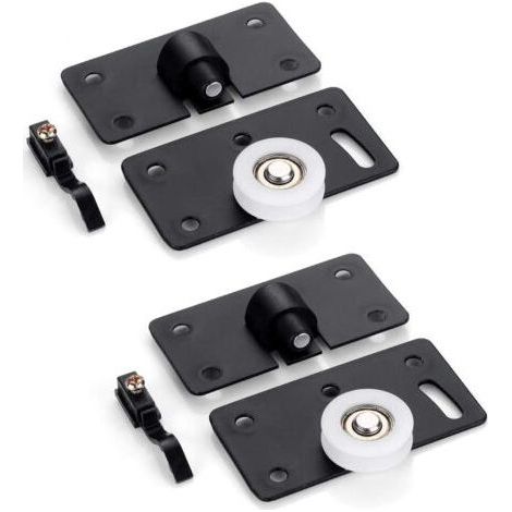 2 Paires Roulette de Porte Coulissante Placard la Porte Poulie Coulissante pour Porte Coulissante D'armoire (1/5)