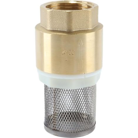 Clapet de pied en laiton 1" avec filtre en acier pour pompe à eau, anti-retour (1/5)