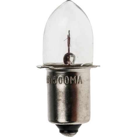 Rs Pro – Ampoule à incandescence P13.5s 4,8 V 500 mA – Luminosité 26 lm – Durée de vie 20h – Forme olive