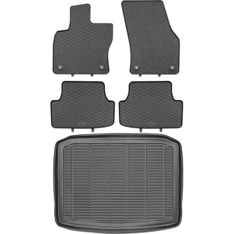 Ensemble de tapis de sol en caoutchouc pour Seat Ateca Crossover (à partir de 2016) + tapis de coffre (1/5)