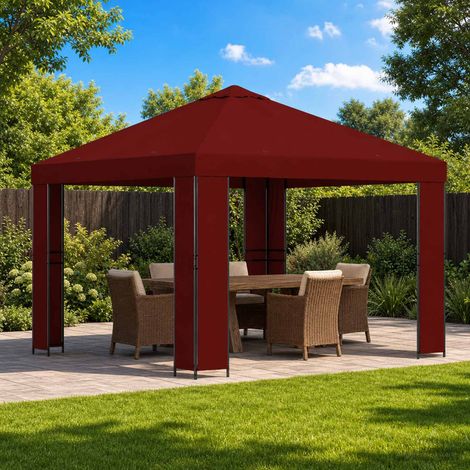 Teenpull – Pavillon 3 x 3 m Bordeauxrot Polyester und Stahl 190 gsm (1/5)
