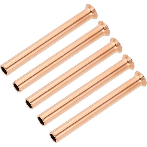 5Pcs Flared End Copper Tube Fitting OD 1/4" (6.35mm) (1/5)
