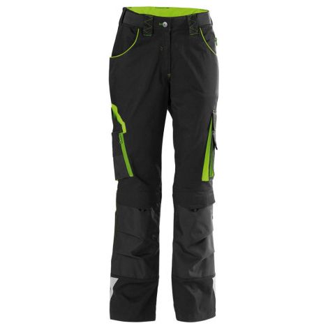 Pantalon femme FORTIS 24 noir/vert citron taille 54 (1/3)