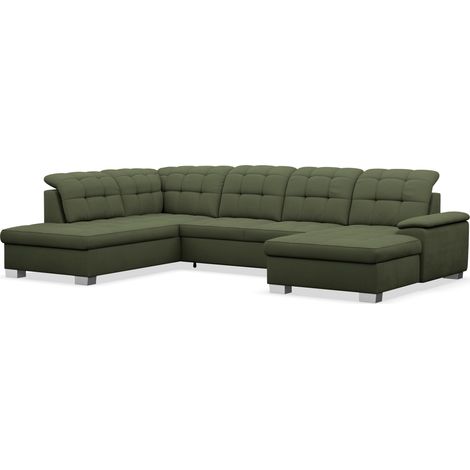 Selsey Jamaal - Wohnlandschaft mit Schlaffunktion und Stauraum, rechtsseitig, khaki (1/5)
