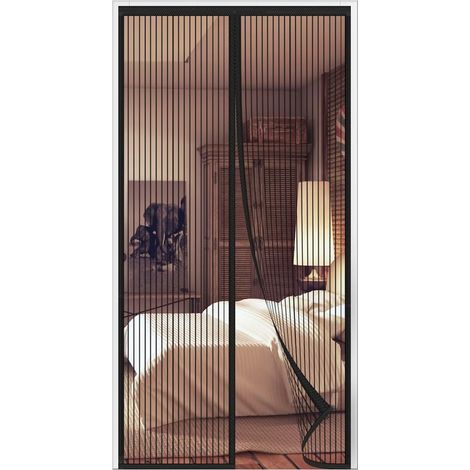 1 Moustiquaire Porte,80x210cm,Fermeture Automatique,Magnétique,Polyester,Patio Balcon (1/5)