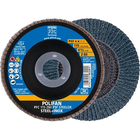 Arandela de presión dentada POLIFAN Z PSF STEELOX D.115mm K.Z-80 con.INOX ZK PFERD (Por 10) (1/3)