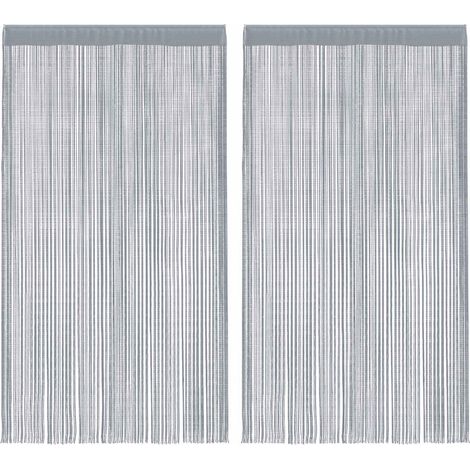 Maison Exclusive - Tende a Filo 2 pz Grigio Chiaro 140x250 cm