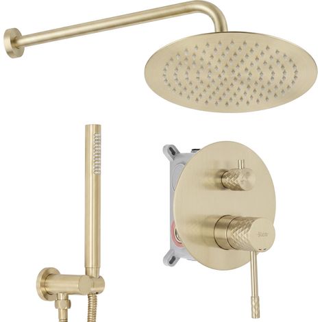 Juego De Ducha Oculto Rea Lungo Diamond Brush Gold + Box (1/5)