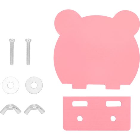 Plateforme d'escalade à double vis pour perroquet et hamster - Jouet à mordre et grimper pour cage (Rose) (1/5)