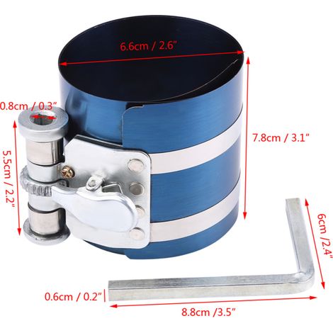 Herramienta de trinquete para instalar anillos de pistón de motor automotriz de 3 pulgadas (53 mm - 125 mm).