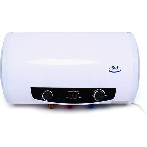 Senderpick – Chauffe-eau à accumulation 50L horizontal – Résistance céramique 2KW – Température 30-75℃ – Installation suspendue – IPX4