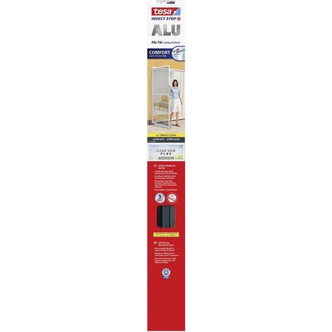 Tesa ALU COMFORT mosquitera para puerta antracita (1/3)